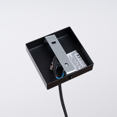 Lampa Sufitowa Wisząca Zwis E27 Żyrandol Kwadratowa Brązowa Skandynawska Aries Sollux