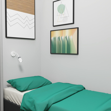 Lampa Ścienna Kinkiet flex JOKER Biała Chrom 1xGU10 Milagro