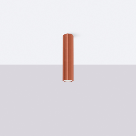 Lampa Sufitowa Reflektor Tuba Spot 1x GU10 Ochra Czerwona Karbon Deep Space SL.1627 Sollux