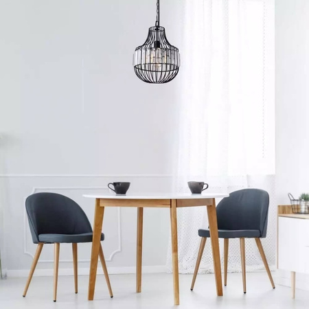 Lampa Wisząca Oprawa E27 Metal i kryształki D:30x36cm VT-7334 V-TAC