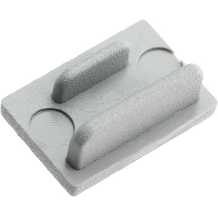 Zaślepka do profilu KM33 pełna szara tworzywo sztuczne