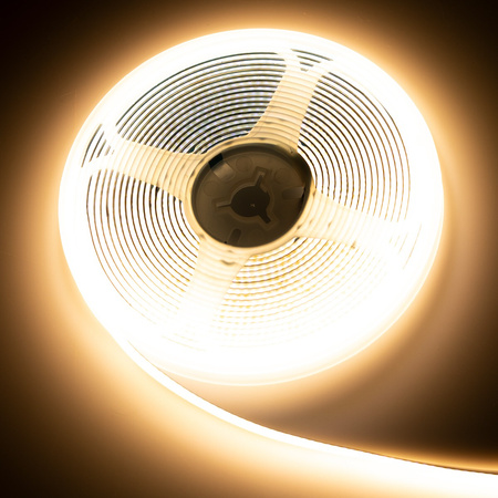 Taśma LED Pasek COB 12V 250W 9600LED NEON 3000K Ciepła 8mm 25m