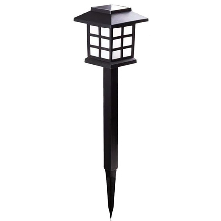 Lampa ogrodowa LED Solarna Wbijana LANTERN DOMEK 4000K Czarna
