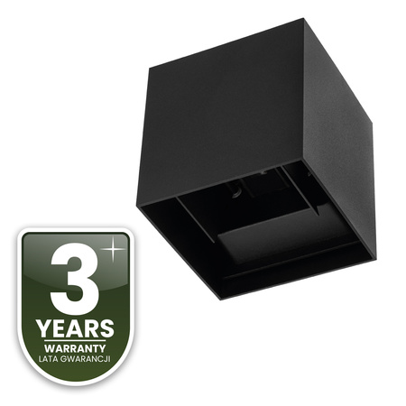Kinkiet Ogrodowy Elewacyjny LED 2x3W 4000K Regulowany Góra Dół Czarny PICEA LUMILED