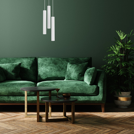 Lampa Wisząca Sufitowa HUDSON Biała 3xGU10 Milagro