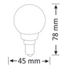 Żarówka LED E14 P45 4W = 35W 400lm 3000K Ciepła 360° Filament GOLDLUX (Polux)