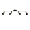 Lampa Sufitowa Reflektor 4x GU10 Czarna-Miedziana Conduit Philips