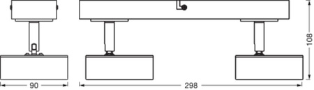 Lampa LED Ścienna Sufitowa Kinkiet Oprawa Natynkowa 9.6W 615lm CCT Dekoracyjna Czarny Spot Pluto Ledvance