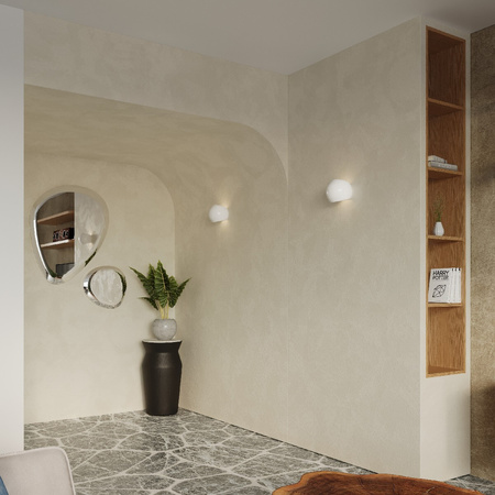 Lampa Ścienna Kinkiet E27 Owalna Biała Nowoczesna Pontius Sollux