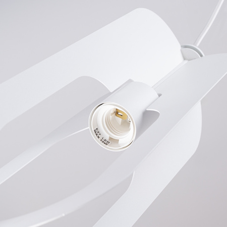 Lampa Sufitowa Wisząca Zwis E27 Nieregularna Biała Nowoczesna Nicus Sollux