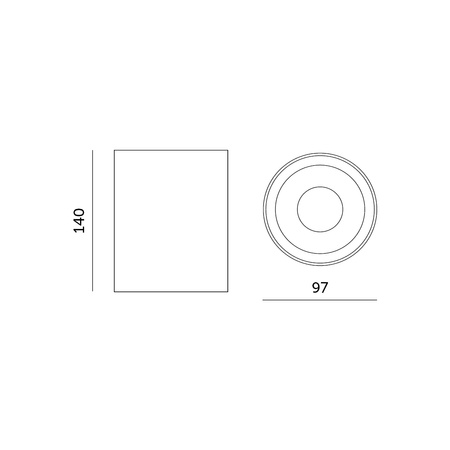 Oprawa Natynkowa Halogenowa Spot Tuba GU10 Biała Złoty KIVI Kobi