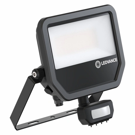 Naświetlacz LED Reflektor Zewnętrzny Lampa 50W 5500lm 3000K IP65 Czarny Z Czujnikiem Ruchu i Zmierzchu Floodlight Ledvance