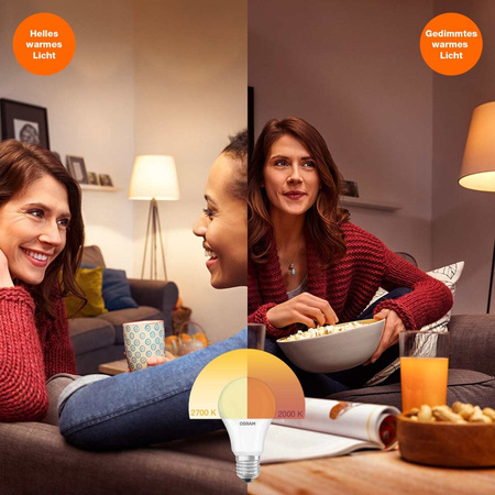 Żarówka LED P45 Kulka E14 4.5W = 40W 470lm 2200-2700K CCT 300° Ściemnialna SUPERSTAR Osram