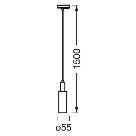 Lampa Sufitowa Wisząca GU10 Zwis Czarny Tracklight Ledvance