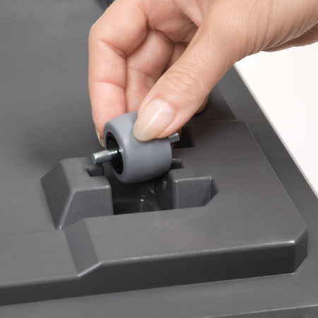 Kwietnik Donica Skrzynka na Kółkach EKO Recykling 80x40cm Ogrodowa Domowa Beton Czarna