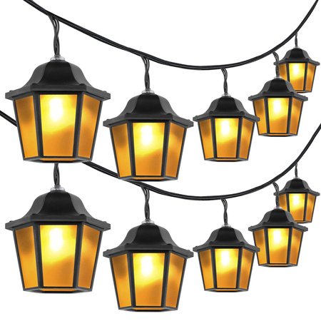 Girlanda Solarna Ogrodowa 10x LED Latarenka 3.8m 3000K Ciepła ARIA LUMILED