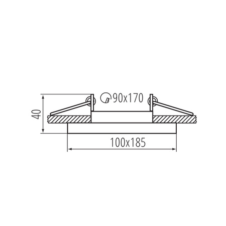 Oprawa sufitowa podtynkowa ARET 2x GU10/GU5.3 Kwadratowa Ruchoma Biała KANLUX