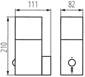 Lampa Zewnętrzna OPRAWA Ogrodowa KINKIET VADRA E27 IP44 Czujnik Ruchu Kanlux