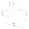 Lampa Sufitowa Wisząca Zwis 3x E27 Żyrandol Owalna Czarna Nowoczesna Fillan Sollux