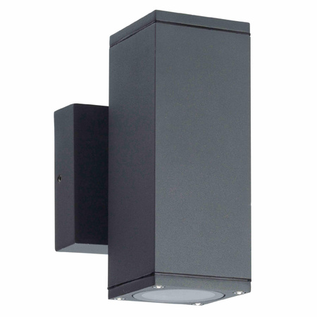 Kinkiet Ścienny Lampa Elewacyjna Zewnętrzna 12W GU10 Czarny IP54 Morris Sanico Goldlux