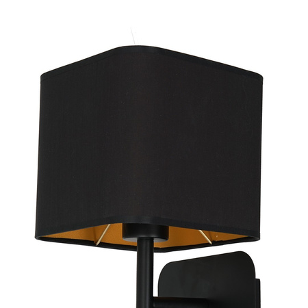 Lampa Ścienna Kinkiet NAPOLI Czarna Złota 1xE27 Milagro