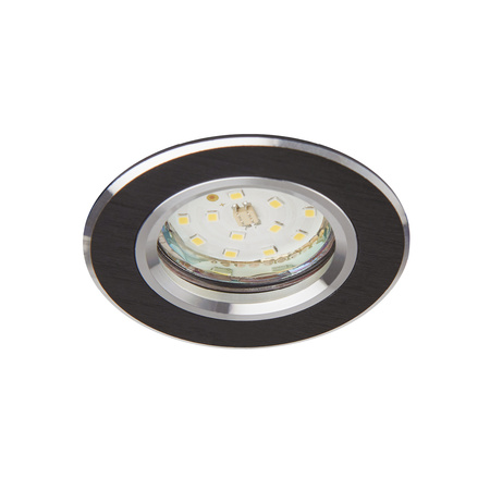 Oprawa Podtynkowa GU10 Halogenowa Wpuszczana Spot Oczko Czarna Okrągła Kobi