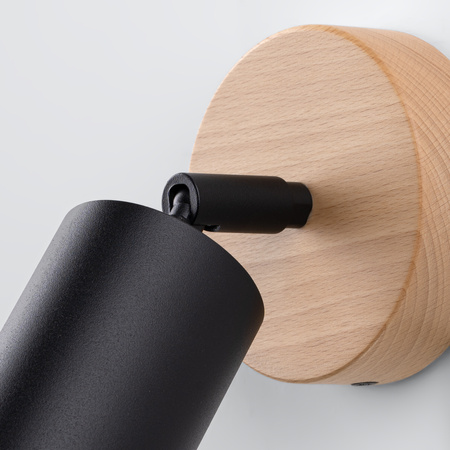 Lampa Ścienna Oprawa Natynkowa Kinkiet GU10 SPOT TUBA Reflektor Punktowa Ruchoma Tubularna Czarna Brązowa Nowoczesna Verdo Sollux