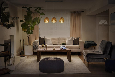 Lampa Sufitowa Wisząca Dekoracyjna E27 Beżowy Decor Ledvance