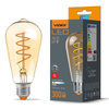 Żarówka LED E27 ST64 Edison 4W = 28W 300lm 2200K Ciepła 360° FILAMENT Bursztynowa Ściemnialna Videx