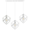 Lampa Wisząca Sufitowa Geometryczna IL MIO SWEDEN 3xE27 Biała - GOLDLUX (Polux)