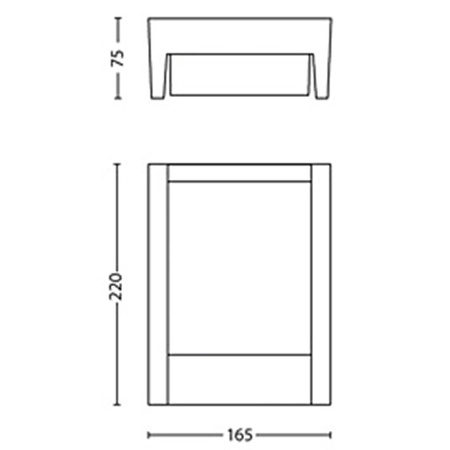 Kinkiet Ogrodowy Lampa Elewacyjna Zewnętrzna LED 6W 600lm 4000K IP44 Antracyt Arbour Philips