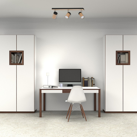 Lampa Sufitowa BARON Czarna 3xGU10 Milagro