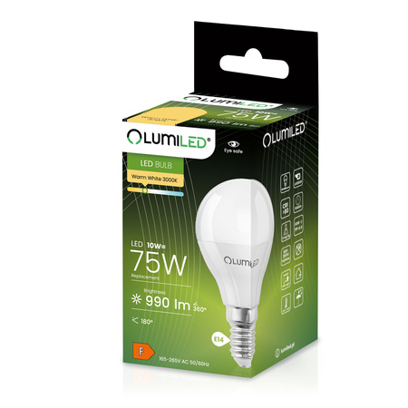 6x Żarówka LED E14 Kulka P45 10W = 75W 1055lm 3000K Ciepła 180° LUMILED