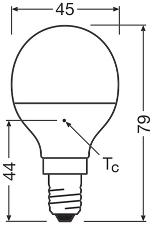 Żarówka LED E14 P45 4.9W = 40W 470lm 4000K Neutralna 200° Ledvance