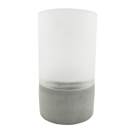 Lampa bateryjna ogrodowa latarenka ŚWIECA dekoracyjna LUKY szkło/beton GOLDLUX (Polux)