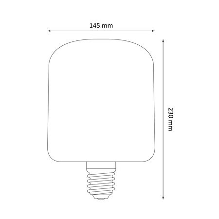 Żarówka Dekoracyjna LED E27 FILAMENT JP142 4W 50lm 1800K Ciepła 320° DecoVintage Smoke GOLDLUX (Polux)