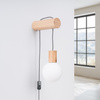 Lampa Ścienna Zwis 1x G9 Naturalne Drewno Biała Nimbi Peach Puff SL.1645 Sollux