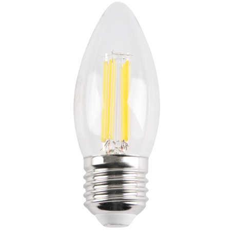 Żarówka LED C37 E27 4.5W 550lm 4000K Neutralna 280° Filament Sanico Goldlux