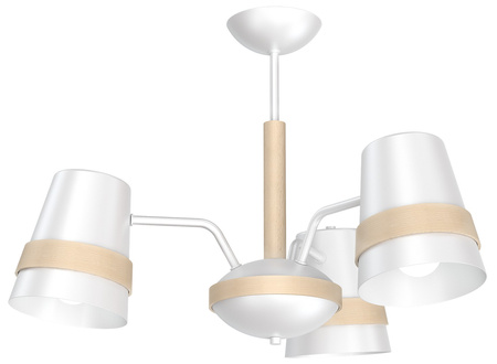 Lampa Sufitowa Żyrandol VENEZIA Biała 3xE27 Milagro