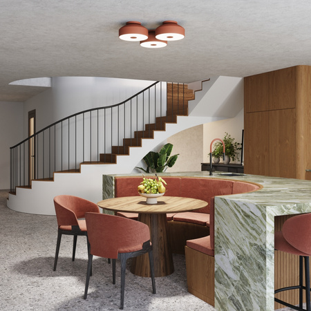 Plafon LED Lampa Sufitowa 4x E27 Ochra czerwona OMIQ Crimson SL.1681 Sollux