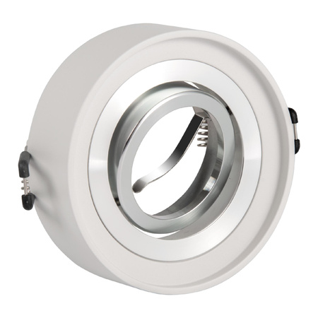 Oprawa Podtynkowa Punktowa Spot MR16 Biała Srebrna 12V GAJA Sanico Goldlux