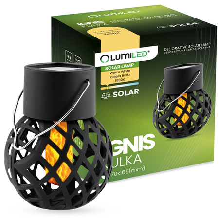 Lampa Solarna LED Lampion Kulka 7cm IGNIS Latarenka Ogrodowa IP44 1800K LUMILED