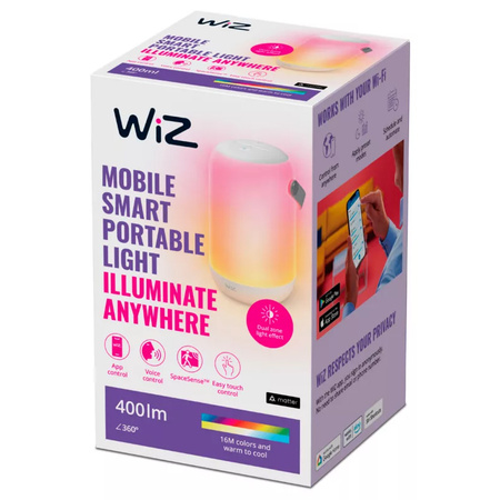 Lampka Biurkowa LED Nocna 13.5W 400lm 2200-6500K RGB + TW 19.3cm Inteligentna SMART WiFi Bluetooth Aplikacja Mobile WiZ