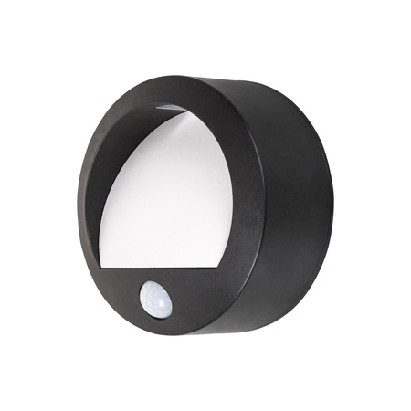 Lampa Ogrodowa Zewnętrzna Kinkiet Elewacyjny Solarny LED 1.5W 50lm 3000K IP44 z Czujnikiem Ruchu Czarny Minimalistyczny Amarillo Rabalux