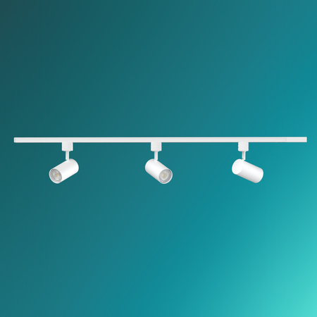 Zestaw Szynowy Lampa Sufitowa Szynoprzewód 1m + 3x Reflektor Szynowy LED GU10 Jednofazowy Biały EasyLink Zilo Philips