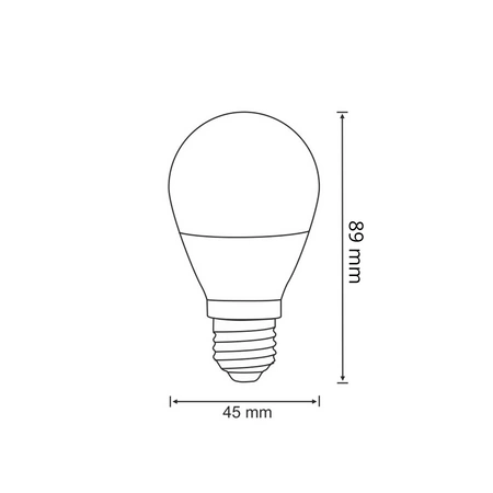 Żarówka LED E27 G45 7W = 50W 640lm 3000K Ciepła 160° GOLDLUX (Polux)