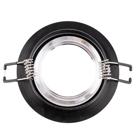 Oprawa Halogenowa Podtynkowa Lampa Sufitowa Okrągła Ruchoma GU10 MR16 Czarna TRIAM LUMILED