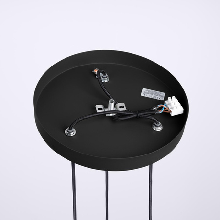 Lampa Sufitowa Wisząca Zwis 3x G9 Okrągła Czarny Nowoczesna Matowa Halo Sollux