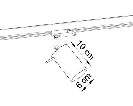 Reflektor szynowy 3 – fazowy RING biały GU10 4000K 7W 530lm