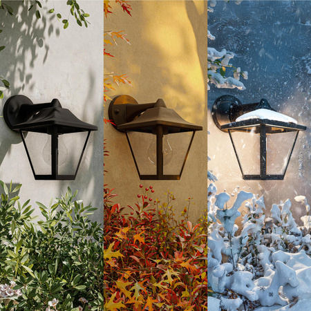 Kinkiet Ogrodowy Lampa Zewnętrzna Elewacyjna LED E27 LATARNIA IP44 Czarna Juli Philips